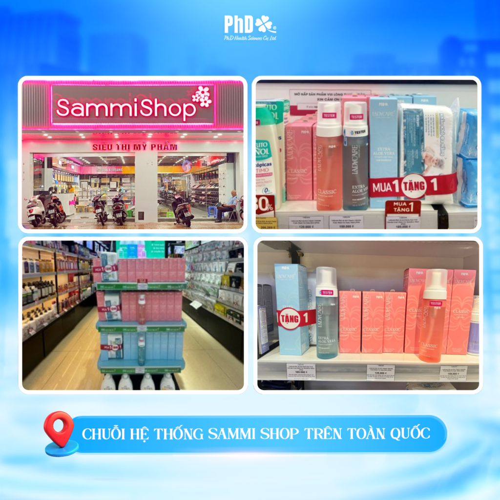 Ladycare chính thức có mặt trên các cửa hàng Sammi Shop trên toàn quốc.