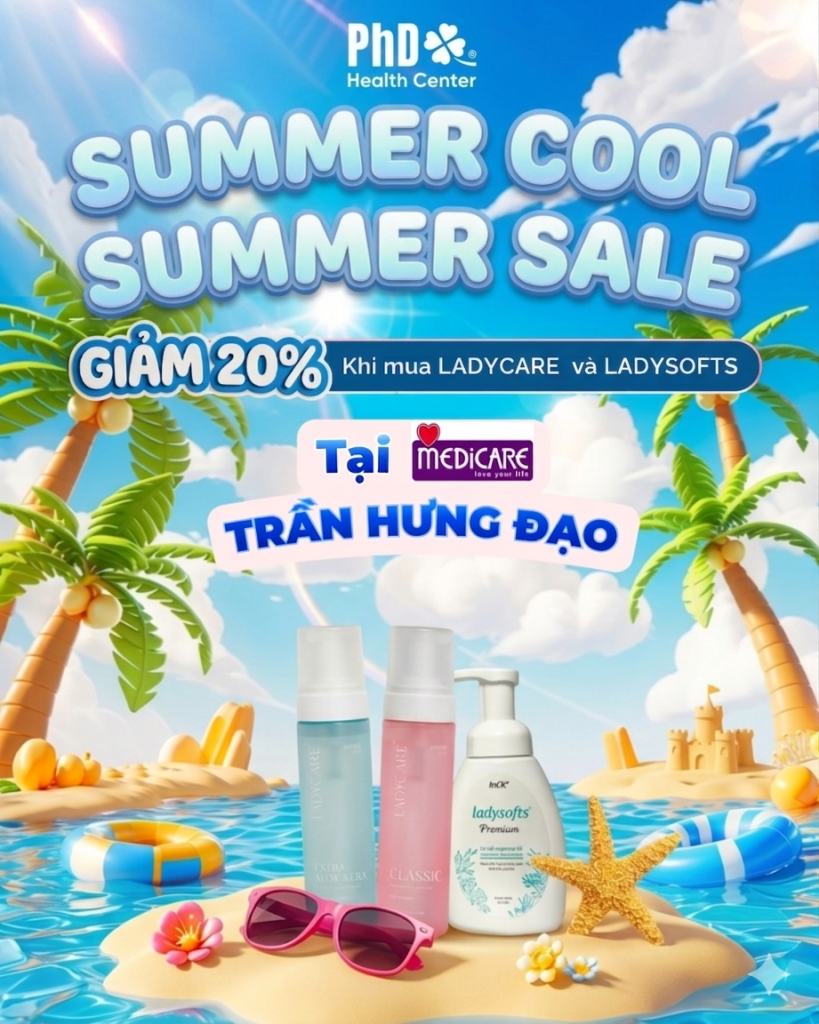 Giảm đến 20% khi mua các sản phẩm Ladycare và Ladysofts tại MEDICARE 254 Trần Hưng Đạo, Hồ Chí Minh.