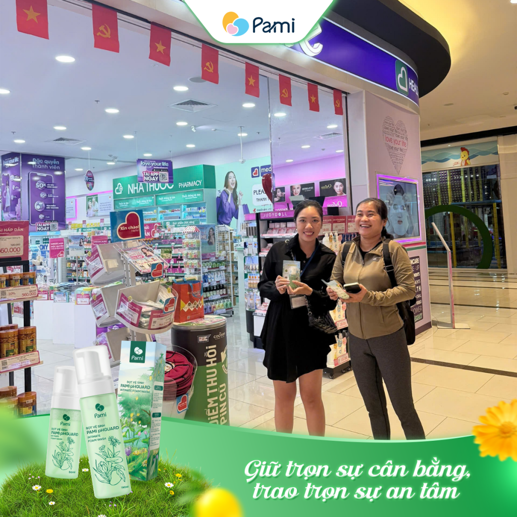Việc phát sample bọt vệ sinh Pami pHGUARD 50ml còn giúp phần nâng cao bảo vệ sức khỏe phụ nữ.
