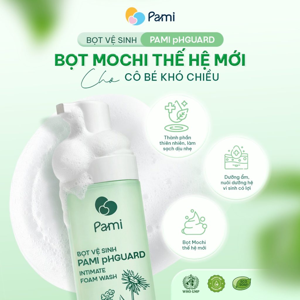 Pami pHGUARD - bọt sinh lành tính đến mẹ bầu cũng có thể dùng được.