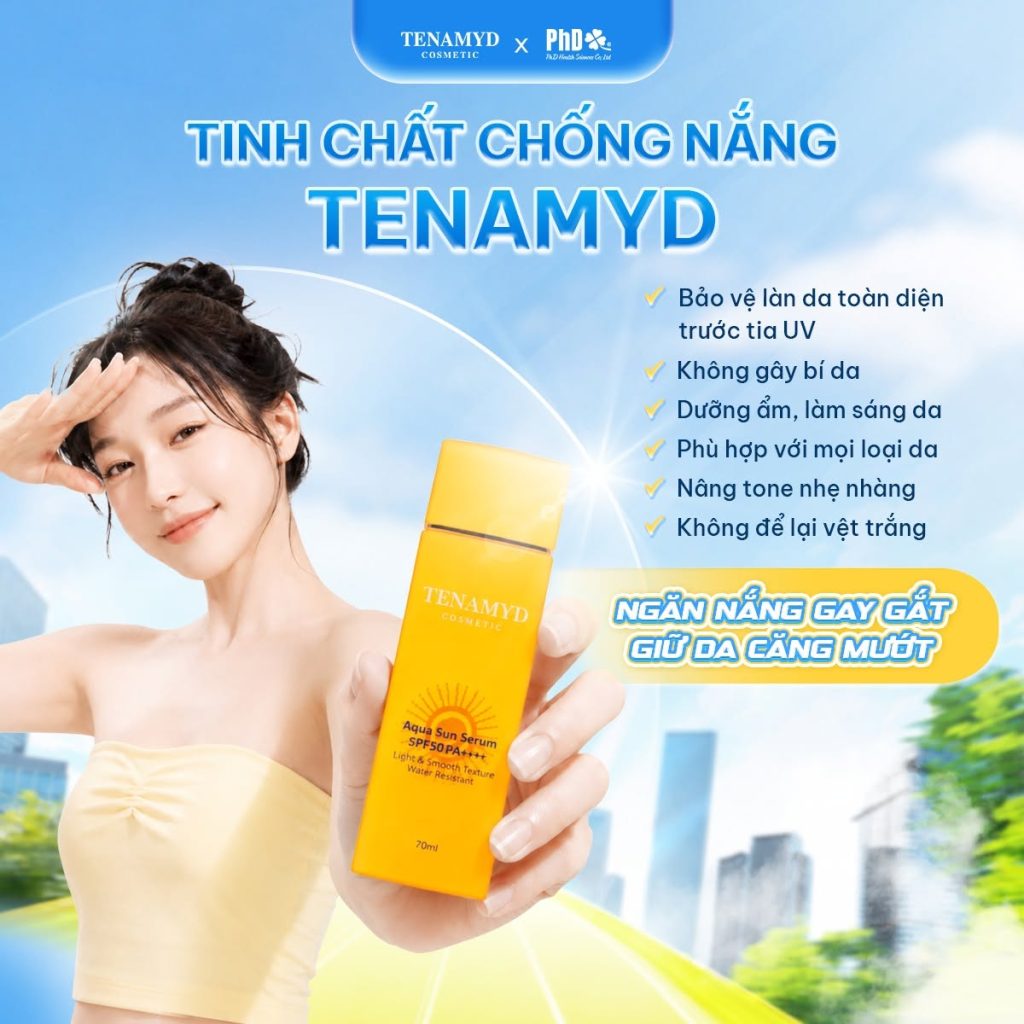 Kem chống nắng Tenamyd chuyên dành cho da dầu mụn, da nhạy cảm.