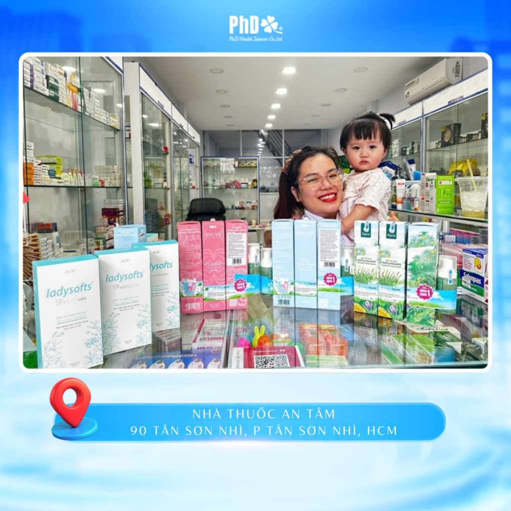 Ưu đãi mua 1 tặng 1 khi mua các sản phẩm bọt vệ sinh Ladycare Ladysofts và Pami tại nhà thuốc An Tâm.